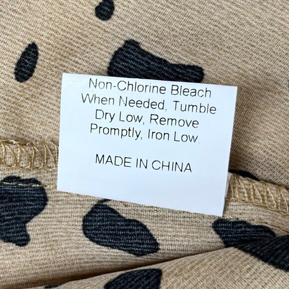 Shein Dalmation Print Dress Womens Size 4 Shirred Knot Backless - Picture 9 of 10